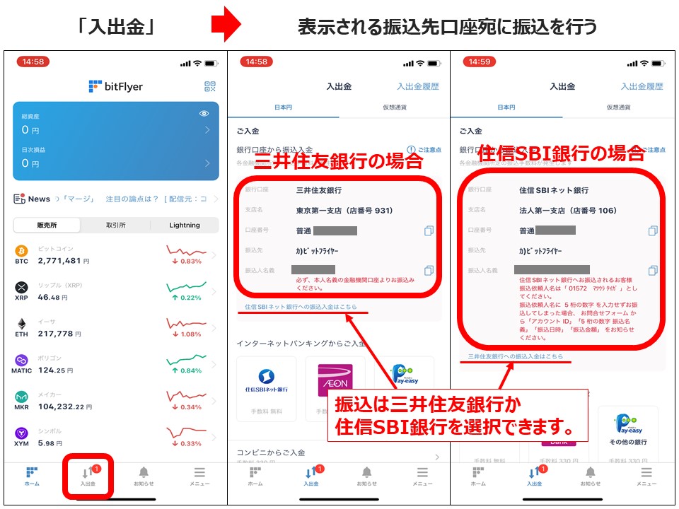 入金手順